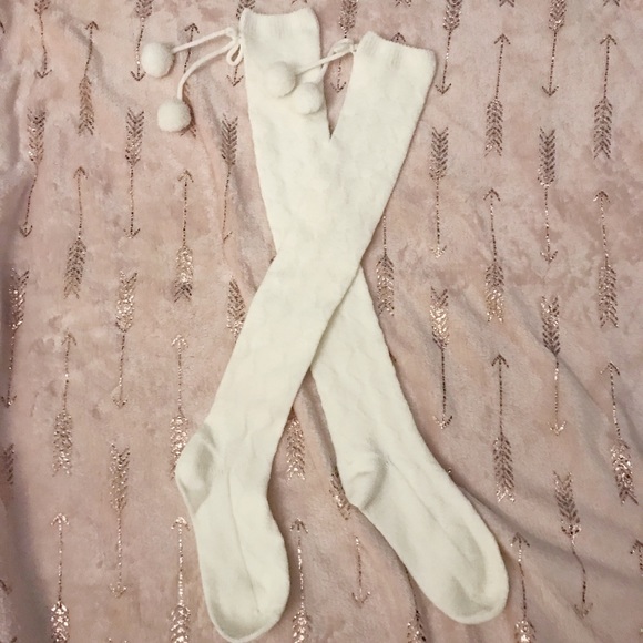 Other - Knee high white winter socks ❄️